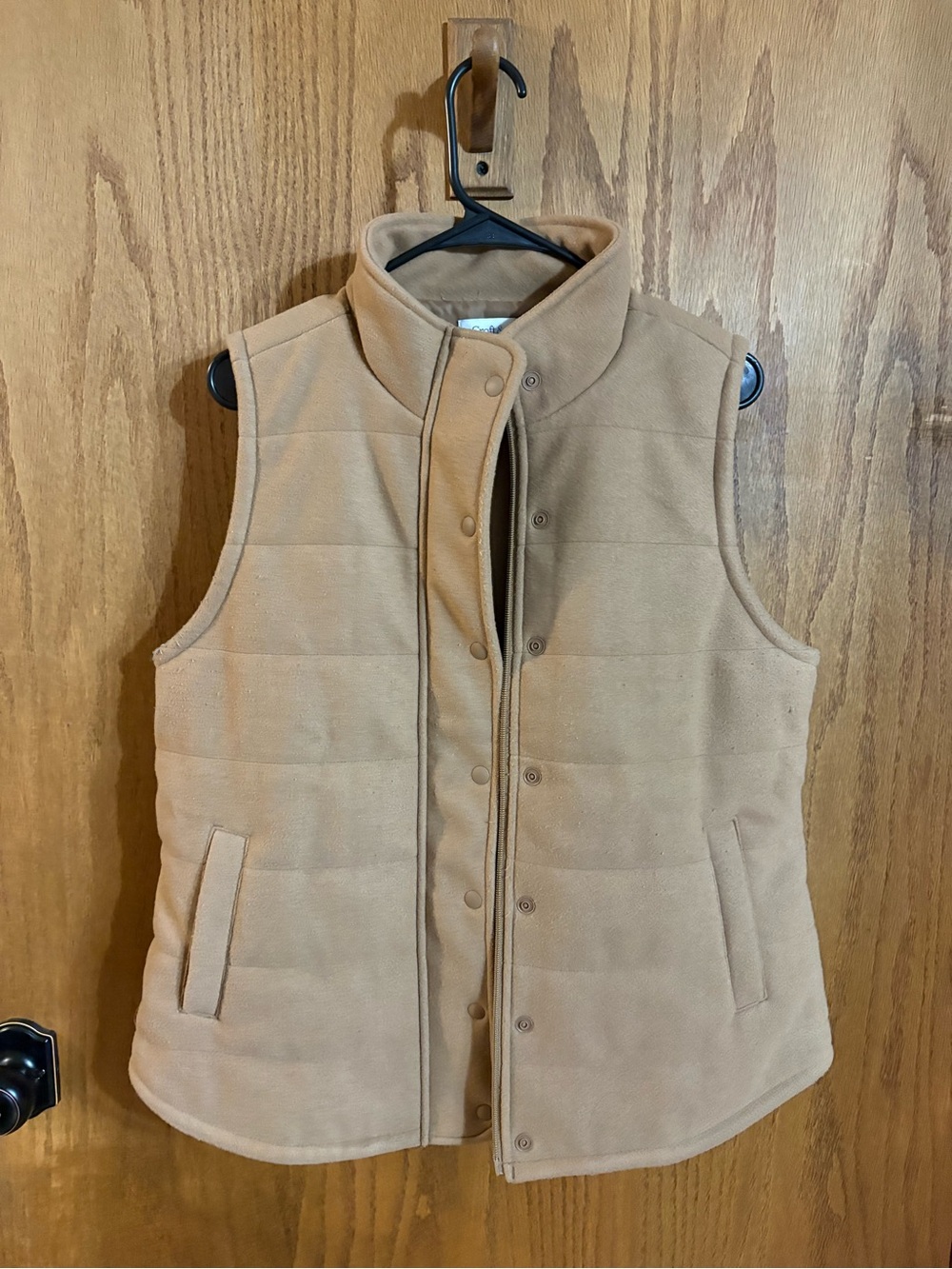 croft & barrow Quilted Fleece Vest - Camel/Tan